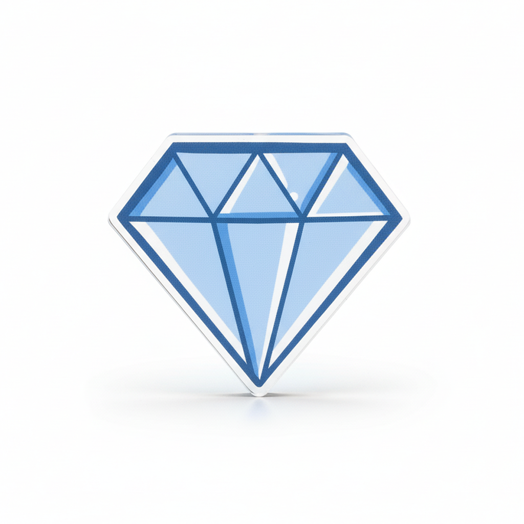 Diamond Token | Acrylic Game Tokens – 0.75" | Double-Sided Print