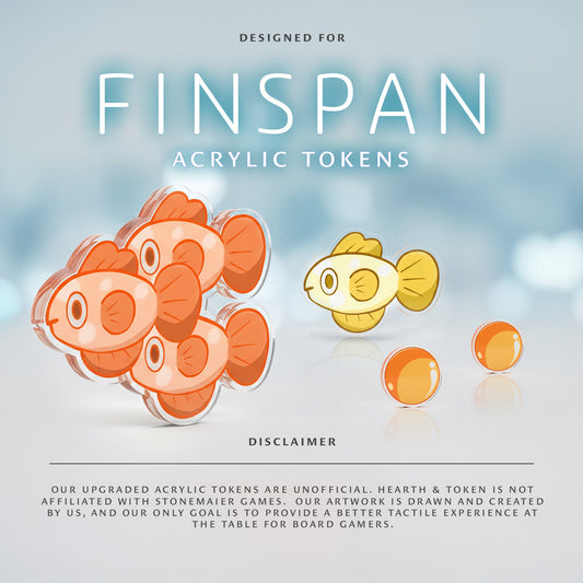 Finspan Bundle Tokens | Acrylic Game Tokens – 0.75" | Double-Sided Print