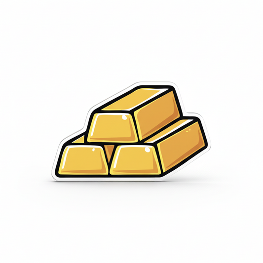 Gold Bar Token | Acrylic Game Tokens – 0.75" | Double-Sided Print