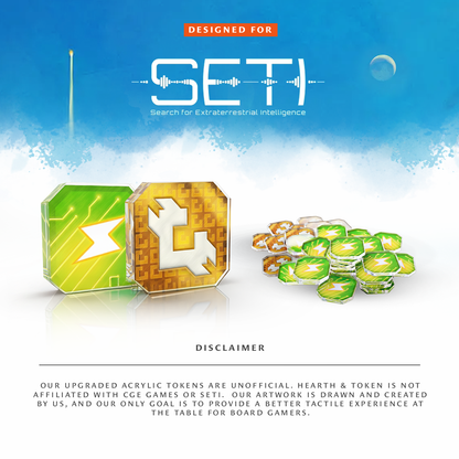 SETI Bundle Tokens | Acrylic Game Tokens – 0.75" | Double-Sided Print