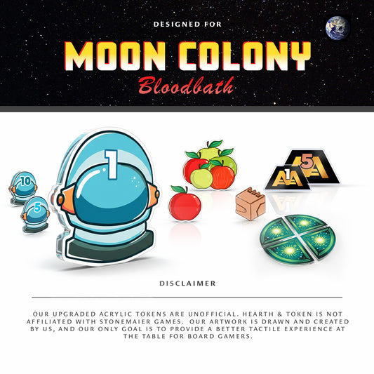 Moon Colony Blood Bath Bundle | Acrylic Game Tokens | Double-Sided Print