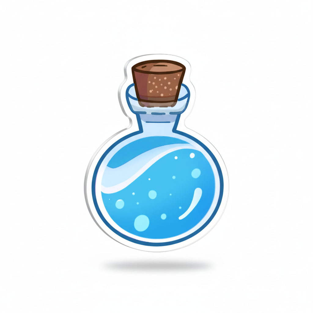 Potion Blue Token | Acrylic Game Tokens – 0.75" | Double-Sided Print