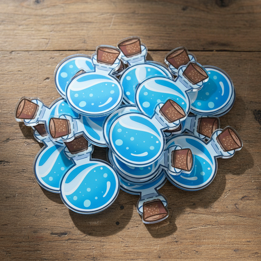 Potion Blue Token | Acrylic Game Tokens – 0.75" | Double-Sided Print