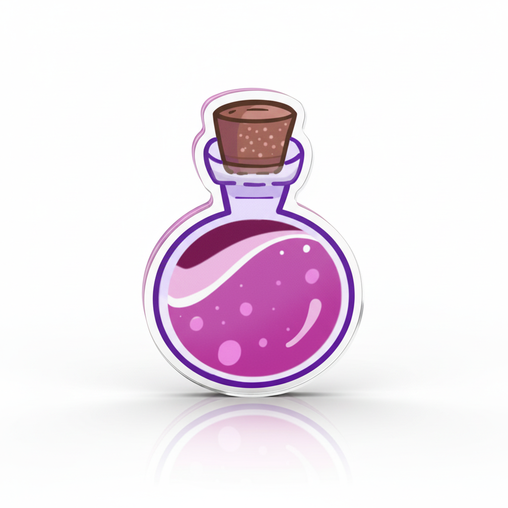 Potion Purple Token | Acrylic Game Tokens – 0.75" | Double-Sided Print