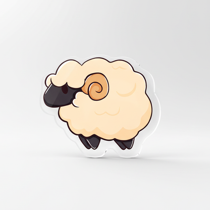 Sheep Token | Acrylic Game Tokens – 0.75" | Double-Sided Print